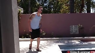 Nextdoor Stud Fucks Supah Sexy Cougar August Ames By The Pool