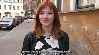 Fairly Buxom Ginger-haired With Mouth-watering Caboose Lili Fox Is Poked During Interview